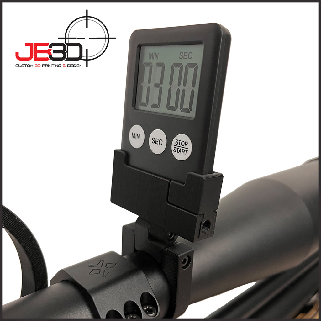 Rifle Scope Timer Clock and mount for Field Target FT HFT 25mm 30mm 34 ...