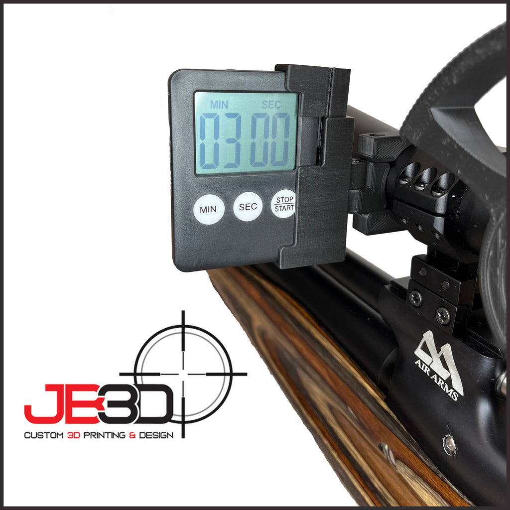 Rifle Scope Timer Clock and mount for Field Target FT HFT 25mm 30mm 34 ...