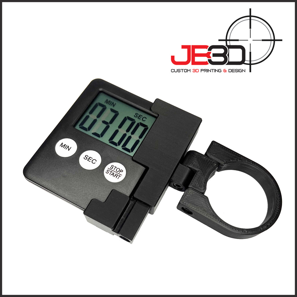 Rifle Scope Timer Clock and mount for Field Target FT HFT 25mm 30mm 34 ...